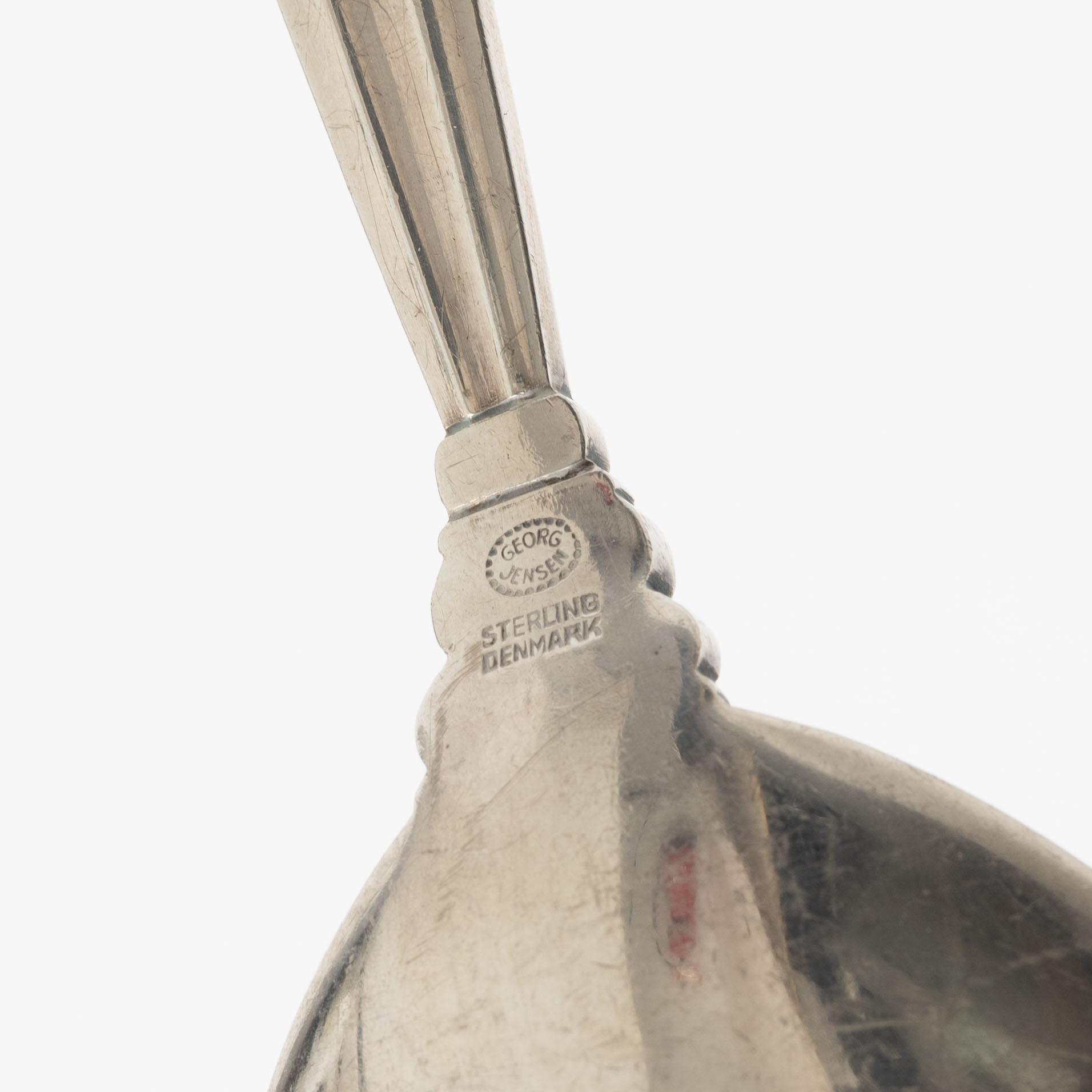 Johan Rohde, sterling silver spoon, 'Konge/Acorn', Georg Jensen, Denmark, after 1945.