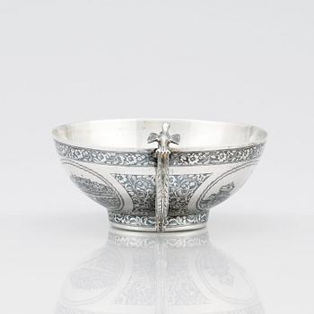 A Ottoman/ Armenien silver bowl, around 1890-1910.