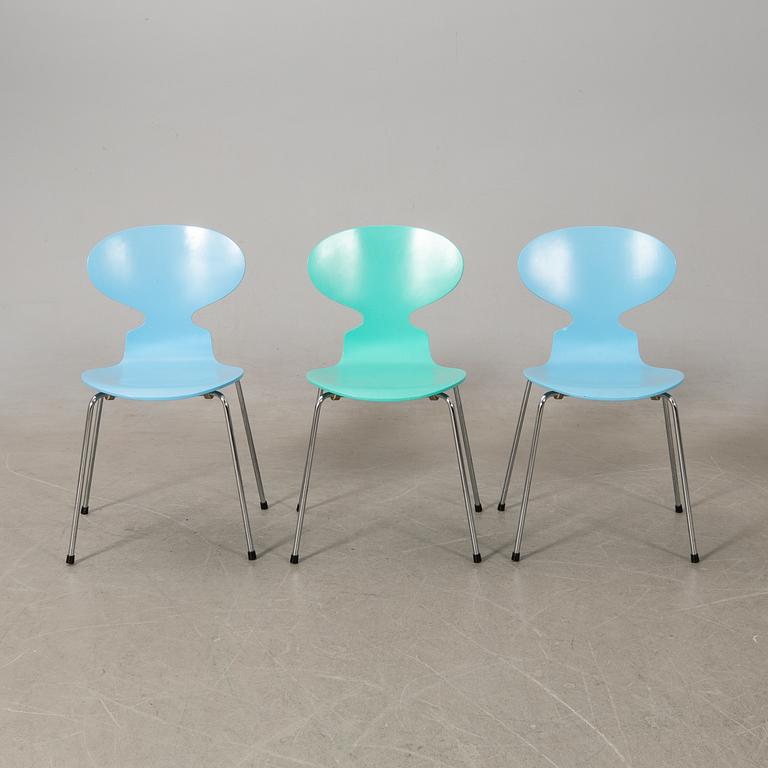 Arne Jacobsen, chairs 6 pcs, "Ant", Fritz Hansen, 1993.