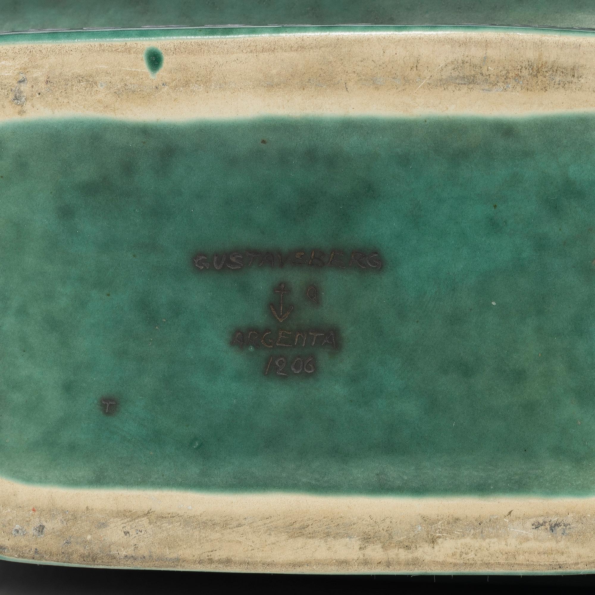 Wilhelm Kåge, lockurna, stengods, "Argenta", Gustavsberg, 1947.