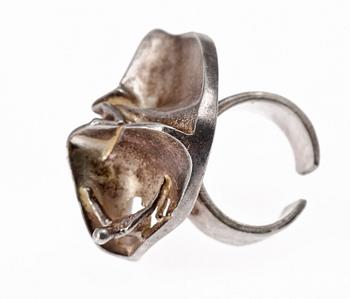 RING, Sterling silver, Björn Weckström, Lapponia, Finland, 1973.