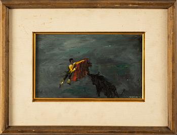 Christer Strömholm, oil on panel, signed and dated -41.