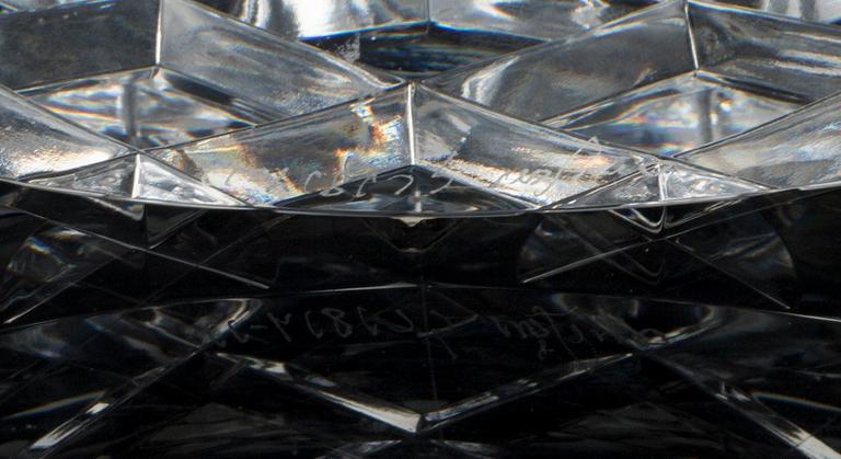 GUNNAR CYRÉN, skål glas, Orrefors, signerad, nummer 3834-33.