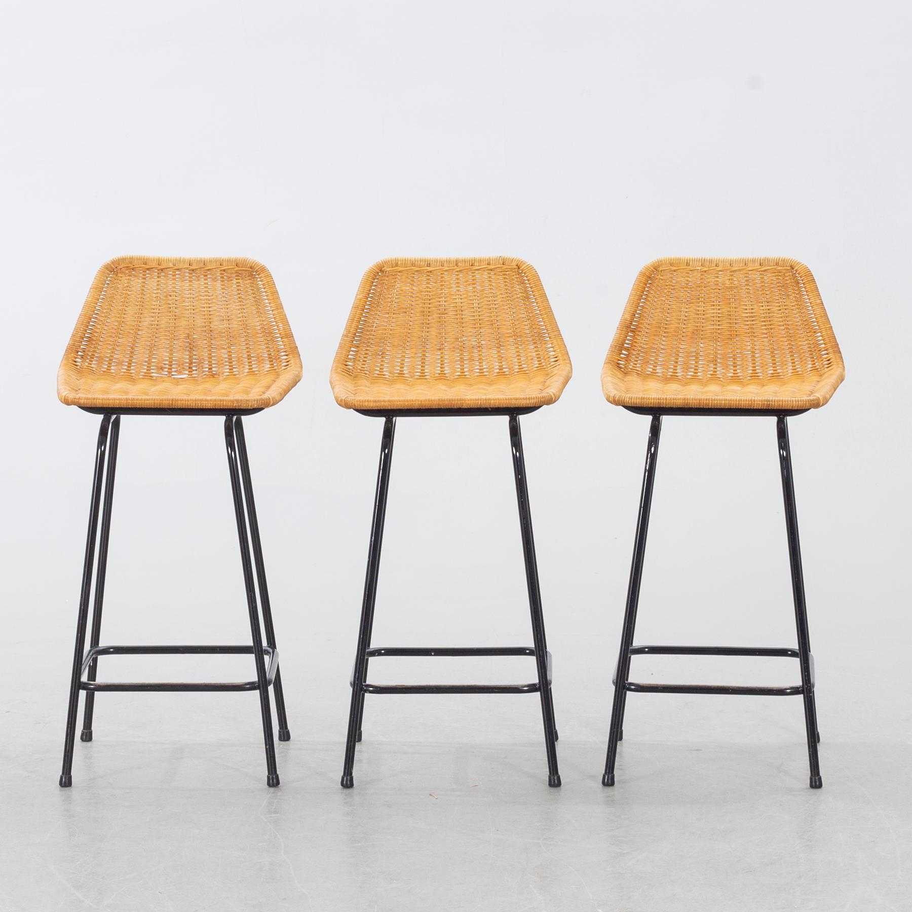 Three bar chairs, 1960-/1970's.