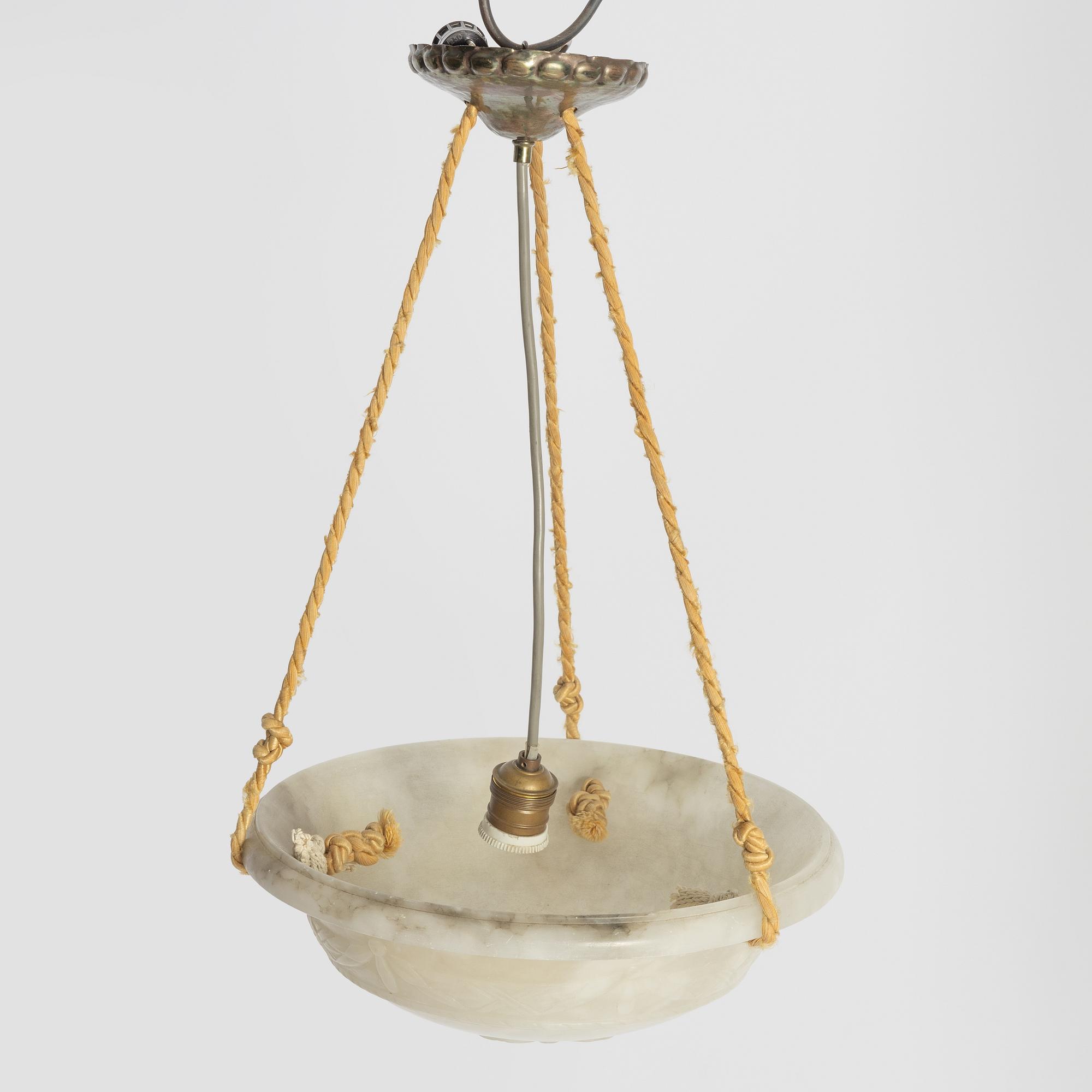A ceiling pendant light, 1920s.