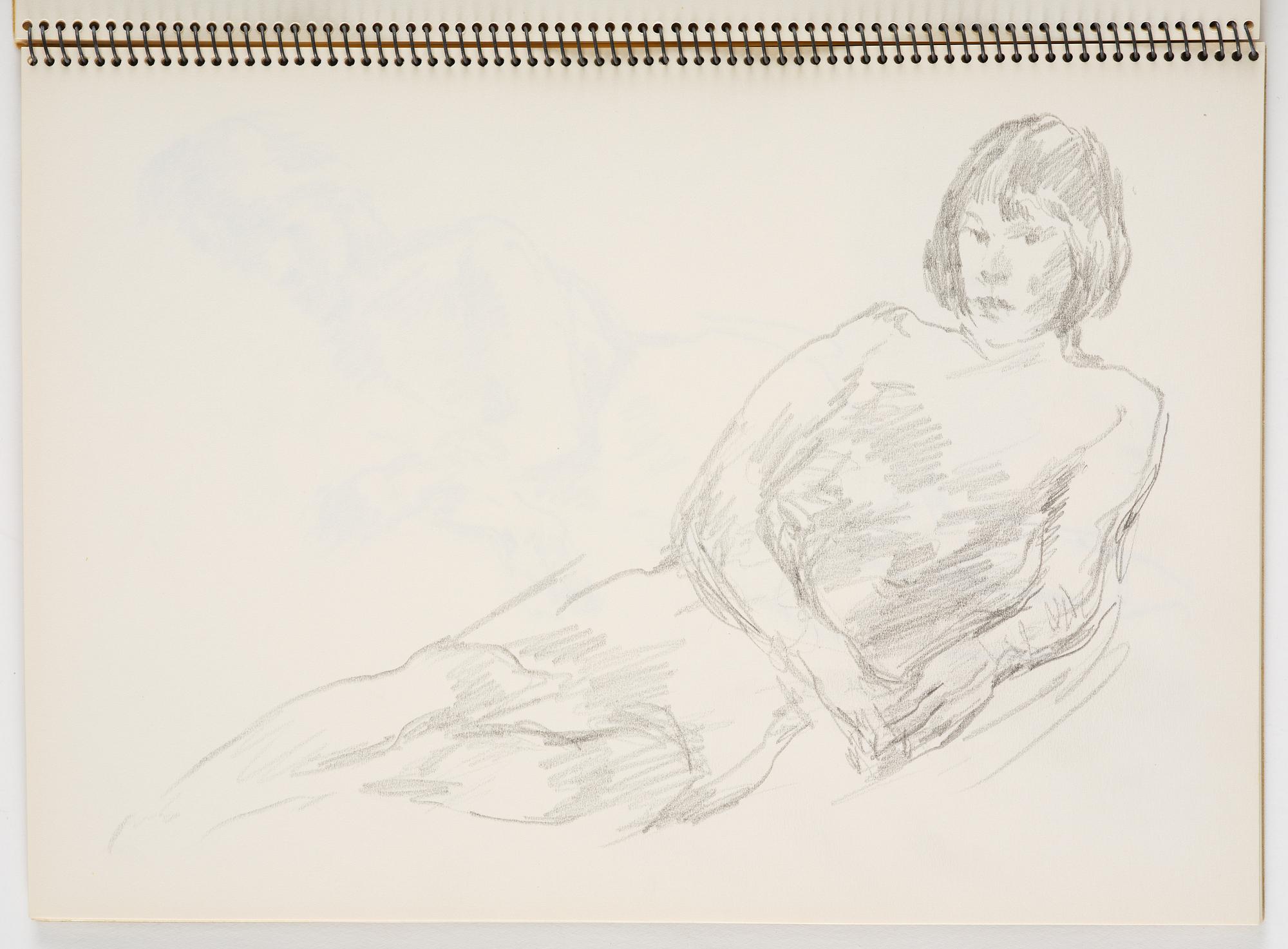 Lotte Laserstein, Skissblock med 23 teckningar varav 3 signerade.