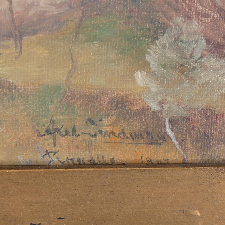 AXEL LINDMAN, olja på duk, signerad och daterad 1909.