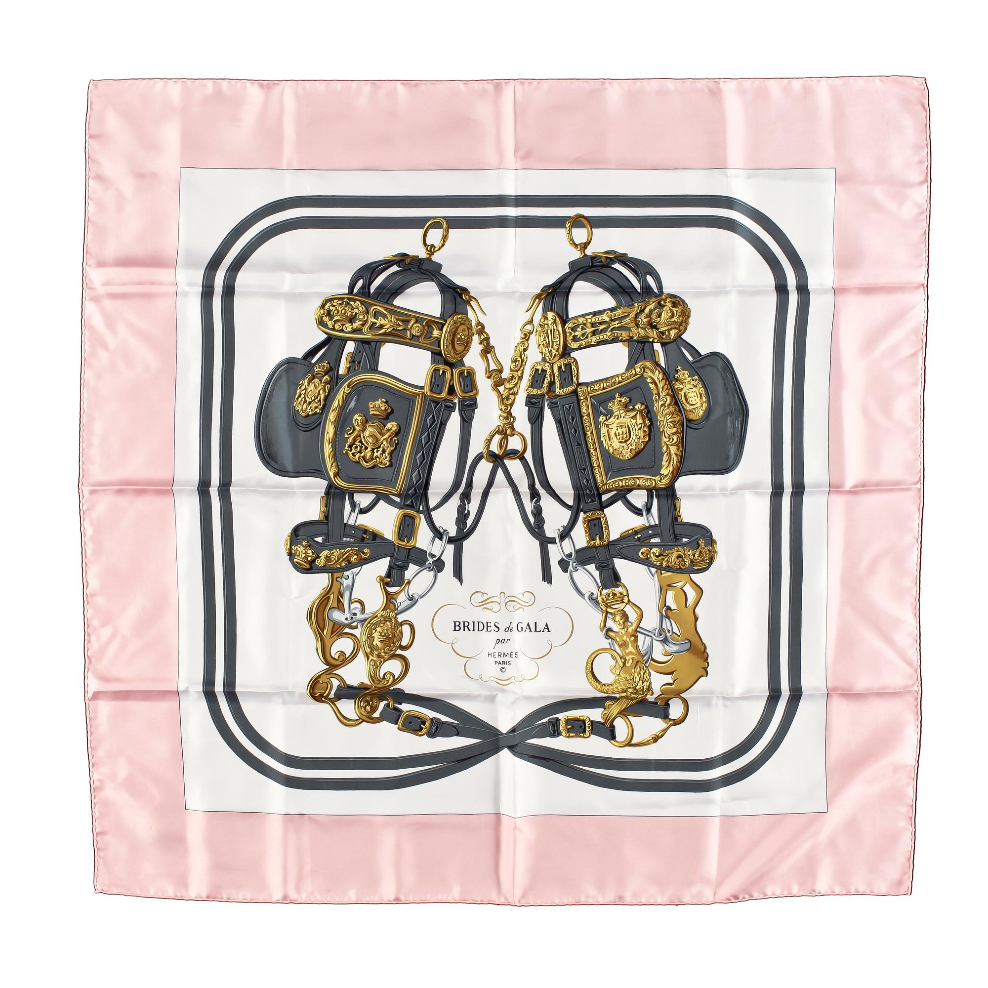 A silk scarf by Hermès, "Brides de Gala".