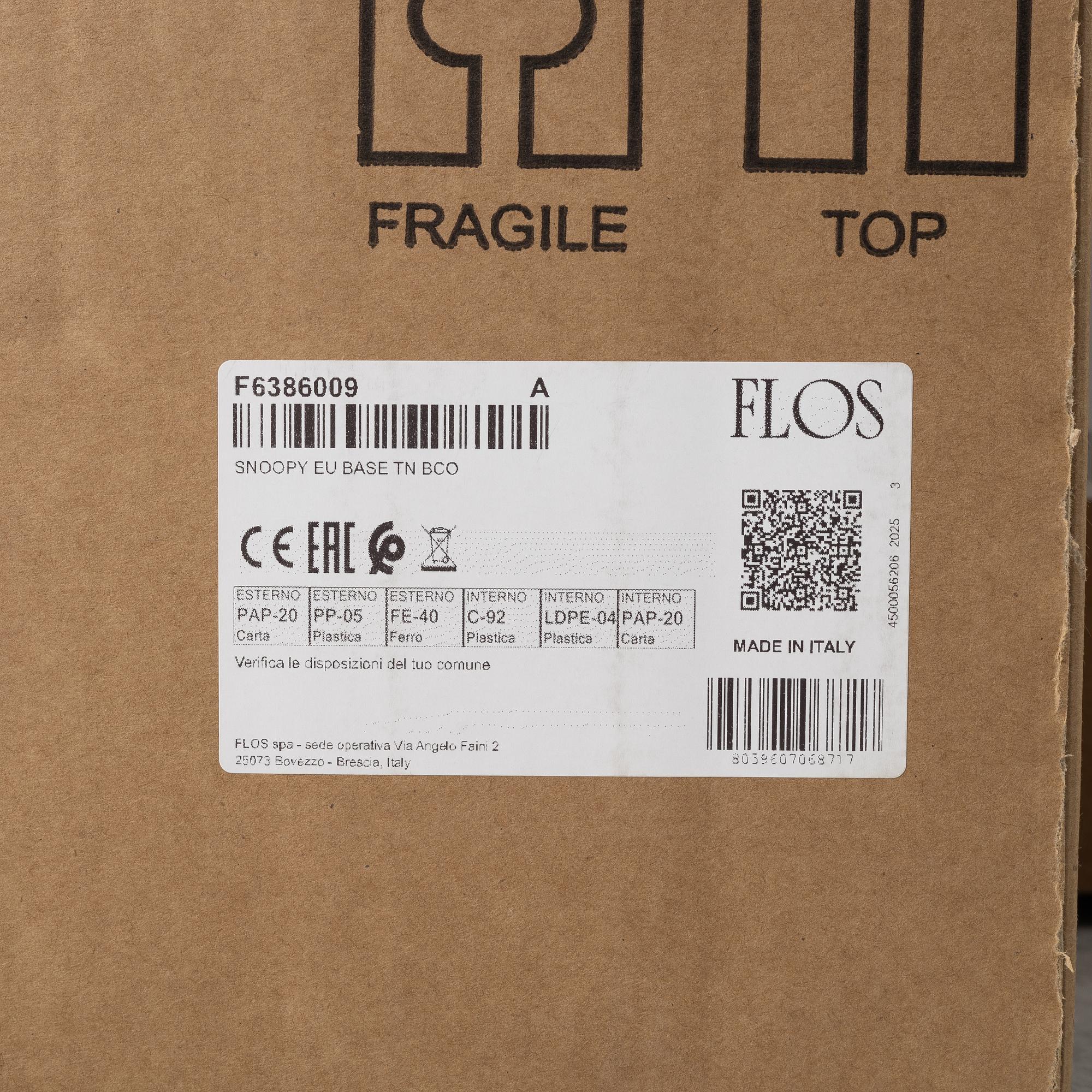 Achille & Pier Giacomo Castiglioni, bordslampa "Snoopy", Flos, Italien.