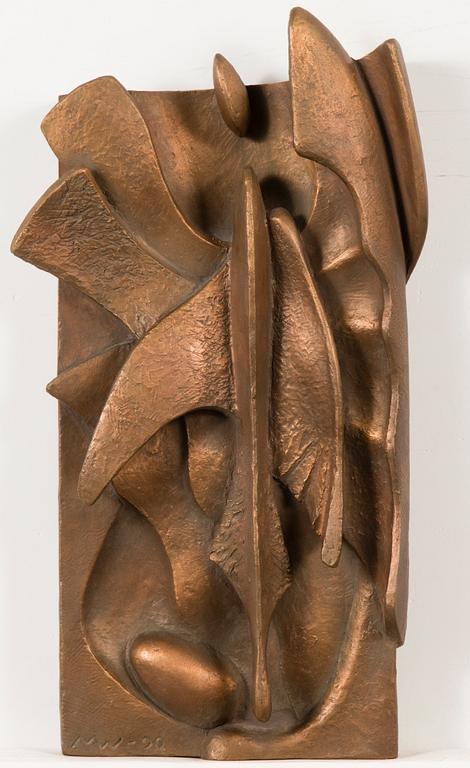 MARJATTA WECKSTRÖM, relief, brons.