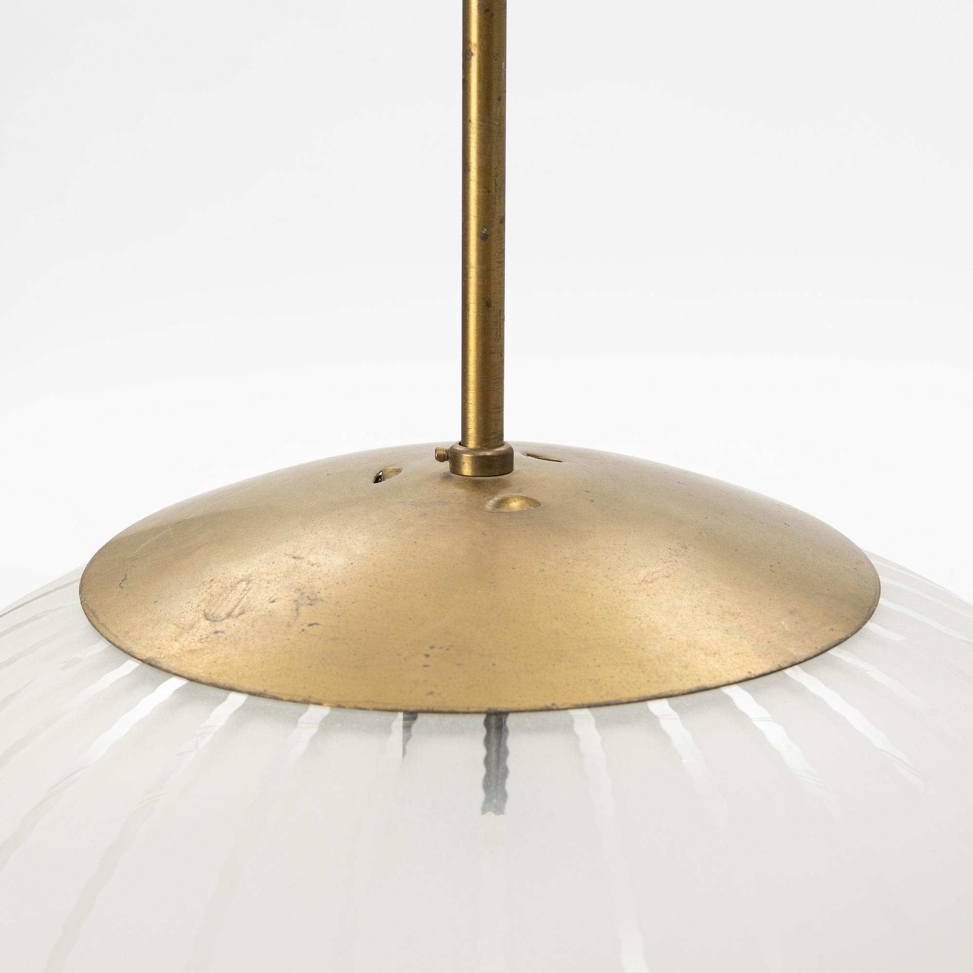 Harald Notini, a pair of ceiling lamps model "11335B", Arvid Böhlmarks Lampfabrik, 1940s.