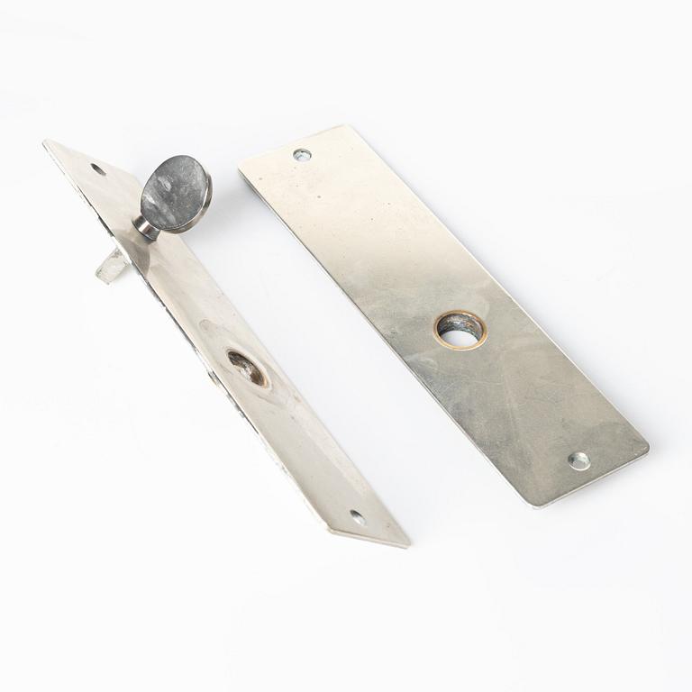 Arne Jacobsen, a door handle 'AJ-Grebet' for SAS Royal Hotel, Copenhagen 1956, executed by Carl F Petersen.