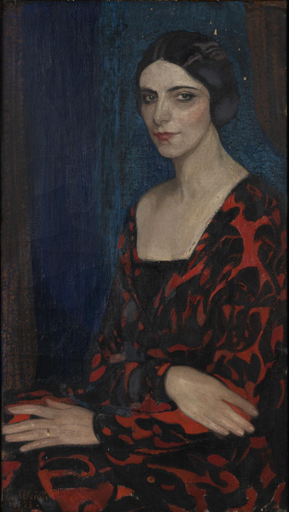 Evangelina Gemma Alciati, oil on canvas, signed and indistingtly dated.