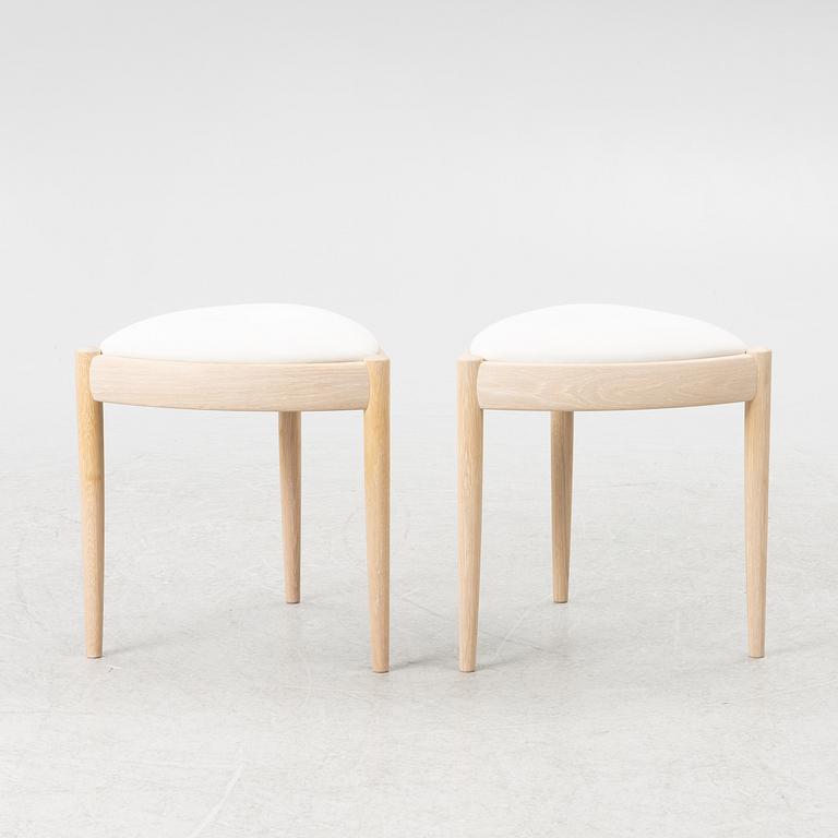 Kai Kristiansen, pallar, ett par, "Uni", Miyazaki Chair Factory, Japan.
