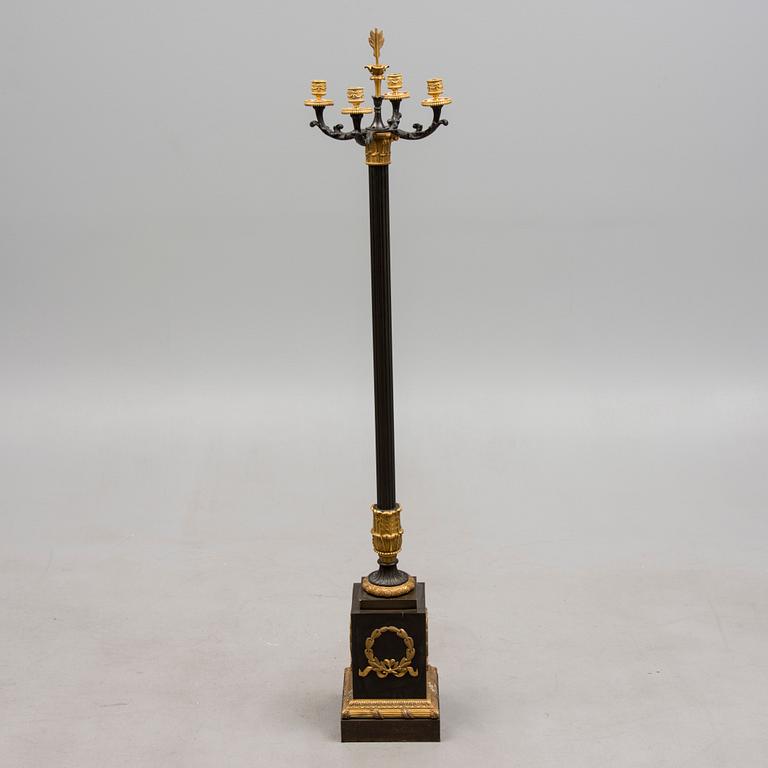 FOOR CANDELABRA, empire-style late 19th century, gilt and patinated bronze.