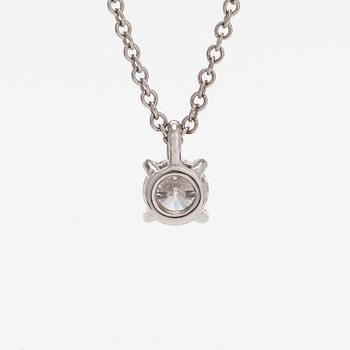 Tiffany & Co, a platinum necklace with a brilliant-cut diamond approx. 0.26 ct.