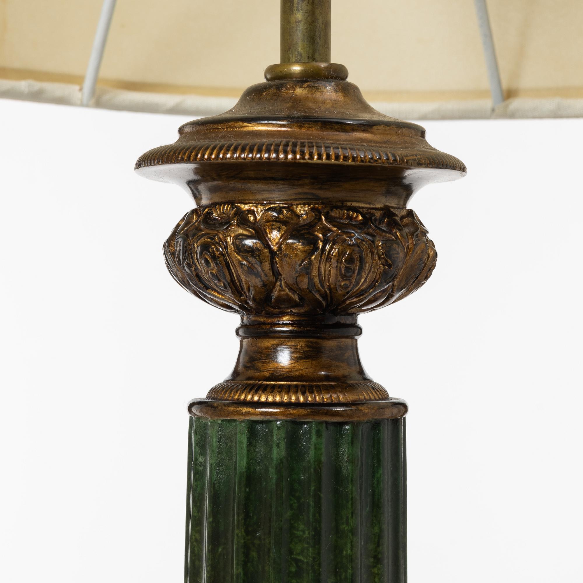 Bordslampor, ett par,  Empirestil, Acanto, Spanien, samtida.