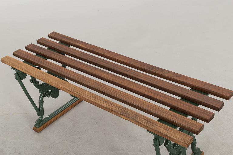 A Swedish cast iron park bench.