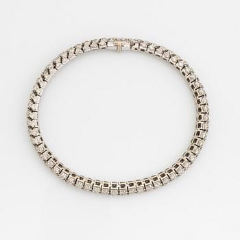 White gold and brilliant cut diamond bracelet.