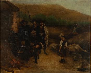 Unknown artist, 18th/19th century, In front of the soldiers.