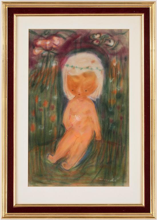 KURT CARENDI, pastell på papper, signerad.