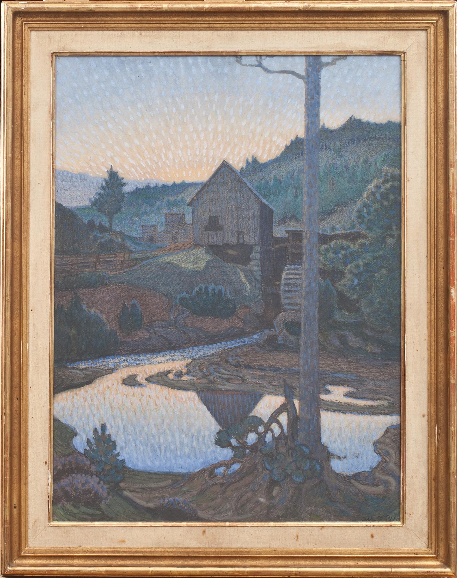 ALBERT ELDH, blandteknik, signerad.