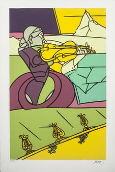 VALERIO ADAMI, färgserigrafi, signerad och numrerad 79/200.
