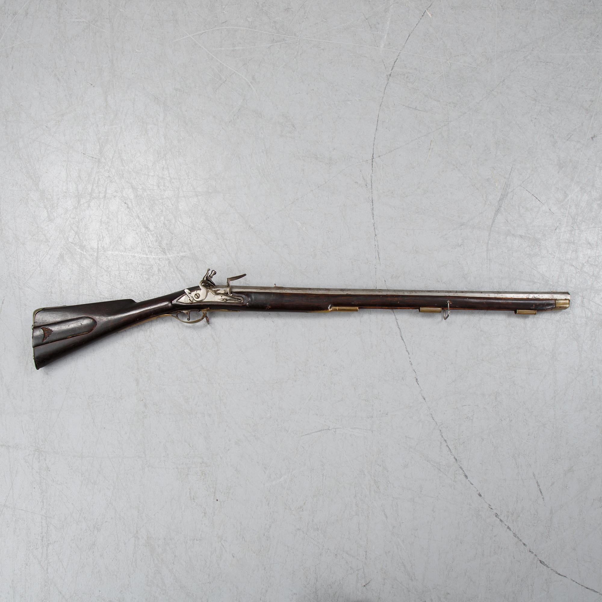 A Swedish flintlock rifle 1788 pattern.