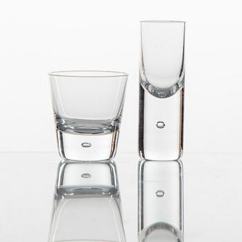 Kosta Boda · GLASSERVIS, 37 delar, "Pippi", Walter Hickman, Kosta.