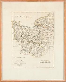 KOPPARSTICK, karta, AB Borghi, Firenze 1817.