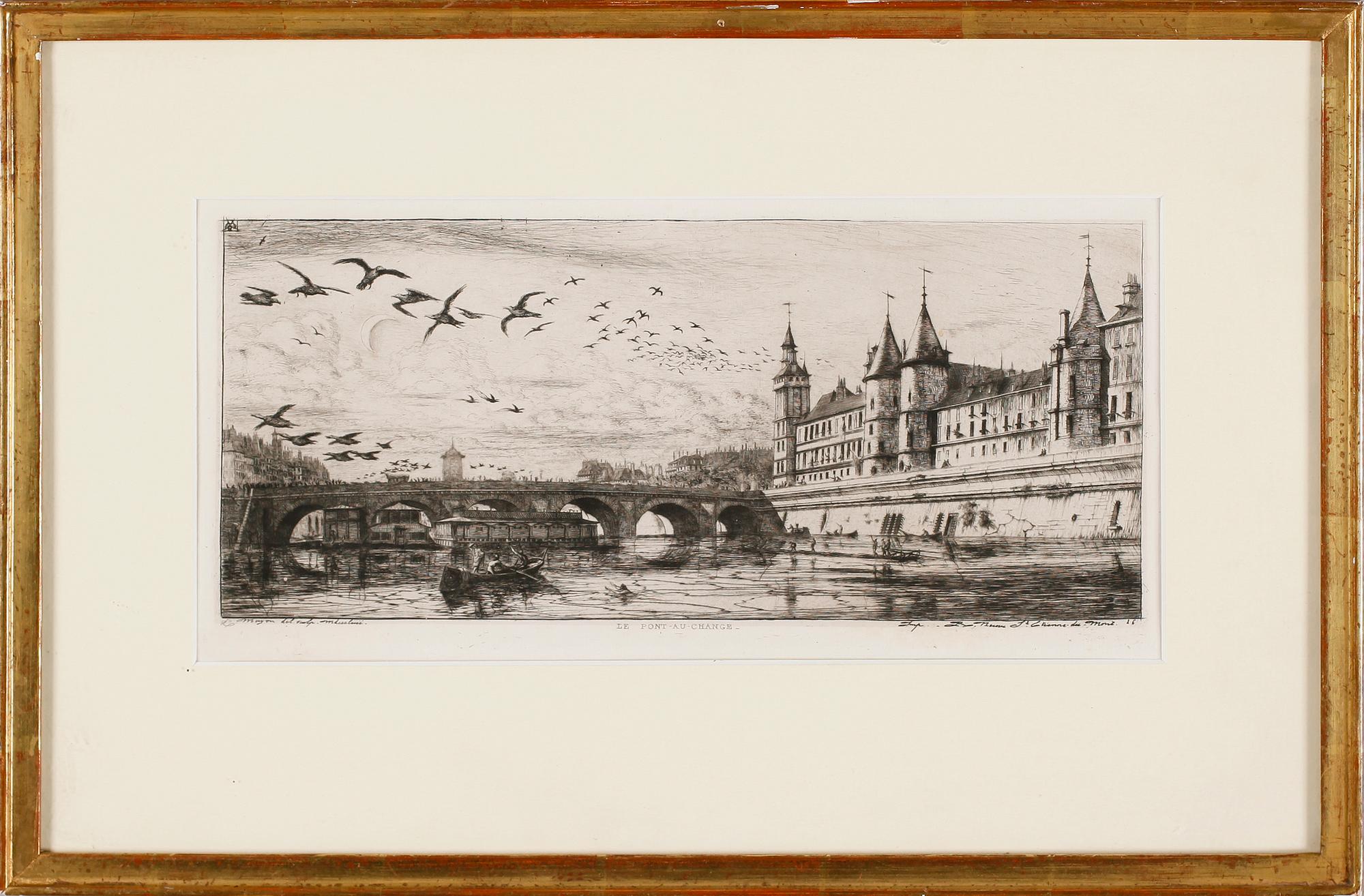 CHARLES MÉRYON, etsning, signerad i plåten, 1854.