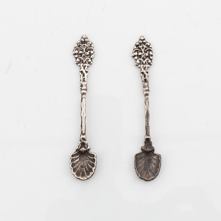 A pair of Louis XVI-style salt cellers, Swedish import marks.