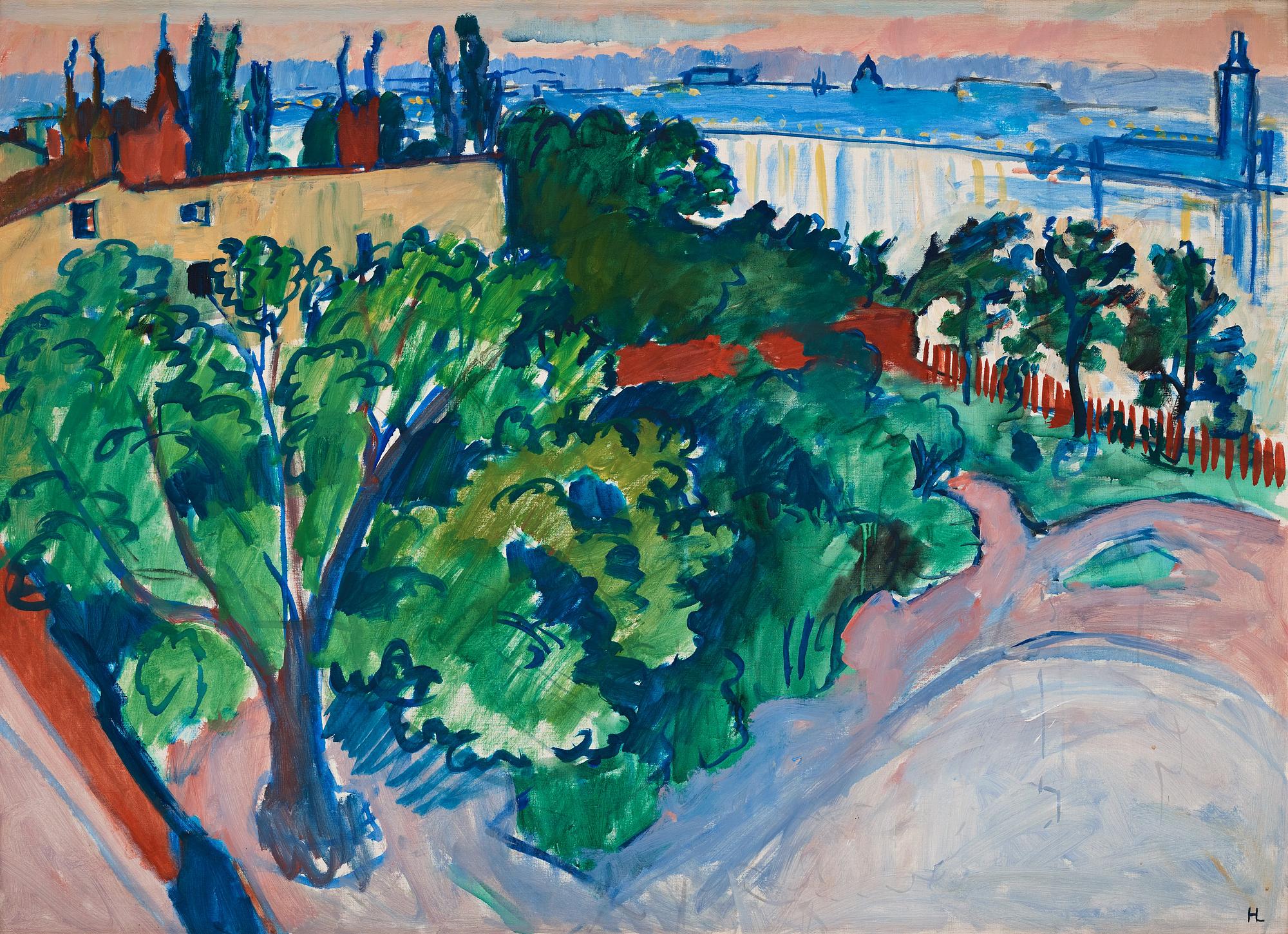 Hilding Linnqvist, A view from Södermalm over Kungsholmen, Stockholm.