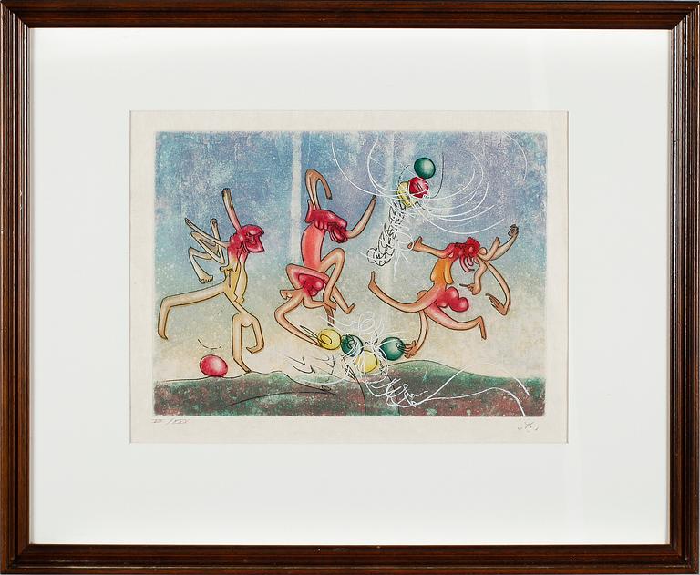 ROBERTO MATTA, färgetsning, signerad, numrerad 6/30.