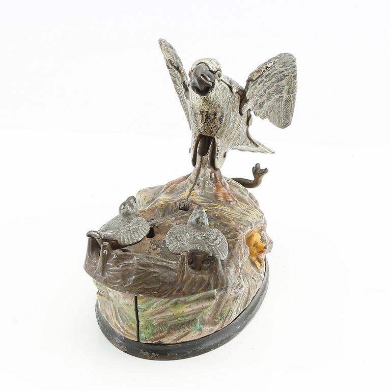 Money box by J. & E. Stevens Co, Cromwell, U.S.A, late 19th century.