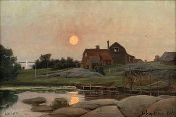 EDVARD WESTMAN, SUMMER MOON OVER THE FISHERMANS HUT.