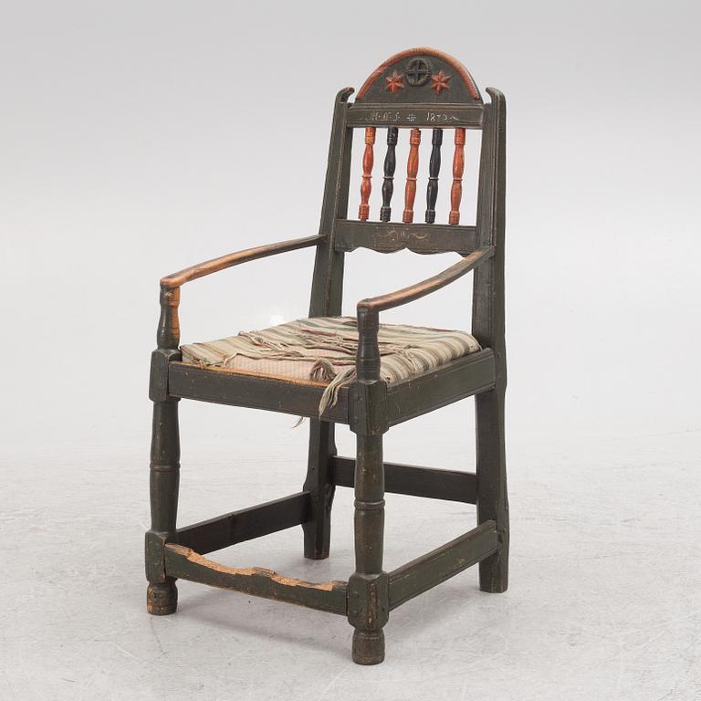 A provincial chair, Scania, Sweden, dated 1870.