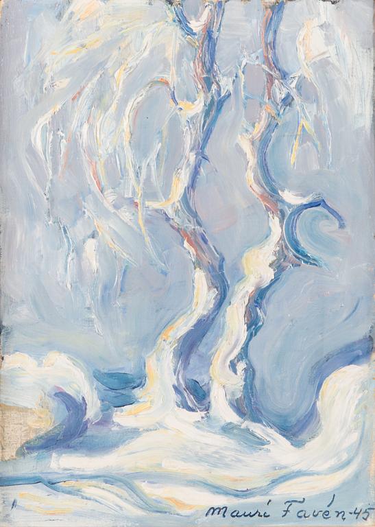 Mauri Favén, öljy kankaalle, signeerattu ja päivätty -45.