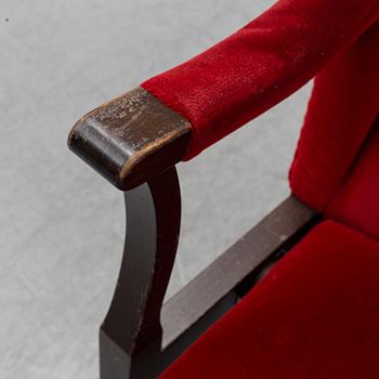 A Carl Malmsten 'Konsert' chair from Nordiska Kompaniet, circa 1926.