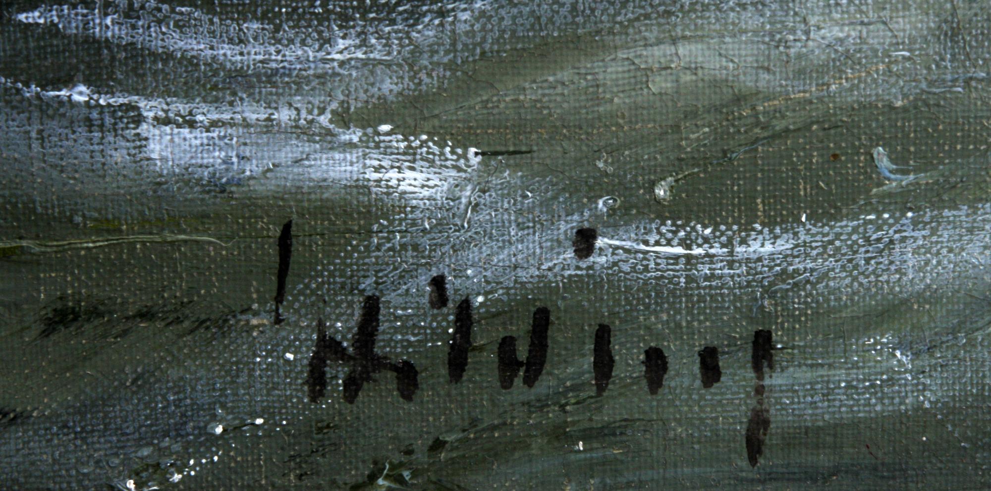 GÖSTA HILDING, olja på duk, sign.