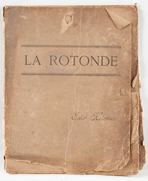ESTER HELENIUS, mapp "La Rotonde", med 9 litografier, ej komplett.