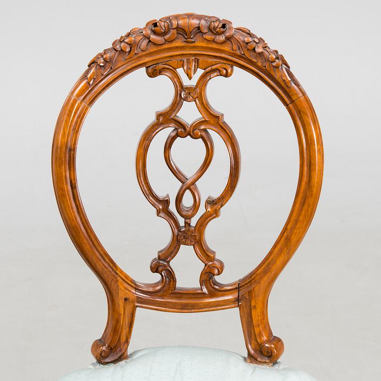 A pair of late 19th century chairs.