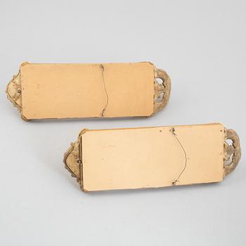 Mirror sconces, a pair, Rococo style, Claës Hultberg, Stockholm, 20th century.