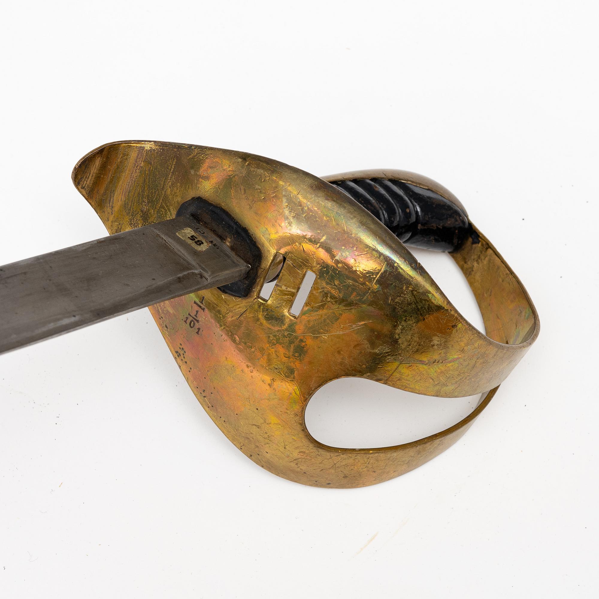 Saber, Swedish, m/1864 for the cavalry, with scabbard.