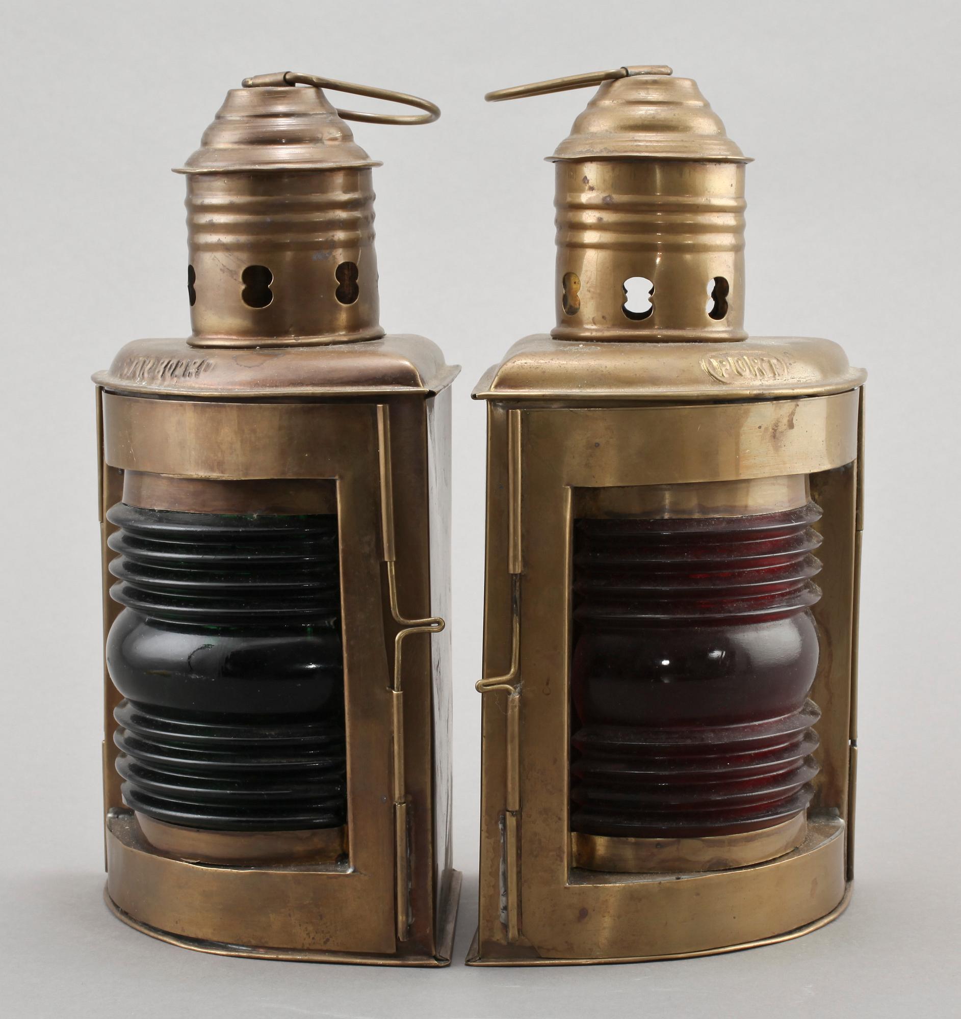 LANTERNOR, ett par, mässing, 1900-talets första del.