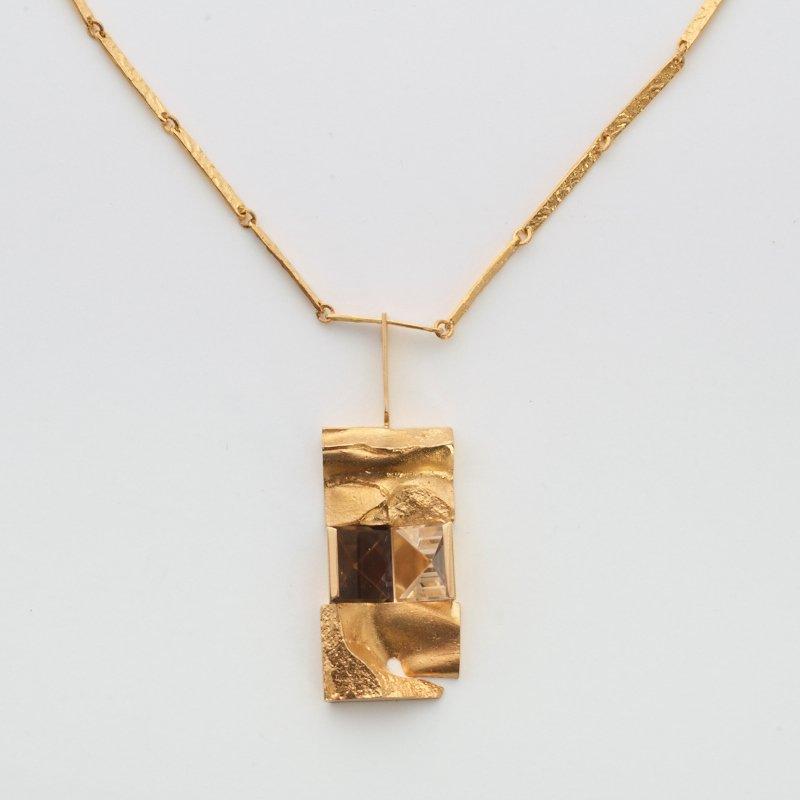 A Björn Weckström 18k pendant and chair, Lapponia Finland.