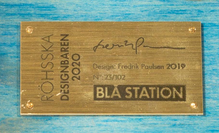 FREDRIK PAULSEN, "Röhsska" Designbaren, chair, Blå Station 2020, Chair 23/102.