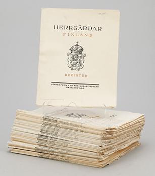 BOKVERK I HÄFTEN, 40 st, "Herrgårdar i Finland", Helsingfors 1920-30.