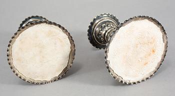 LJUSSTAKAR, ett par, silver, CAK, Göteborg, 1928.