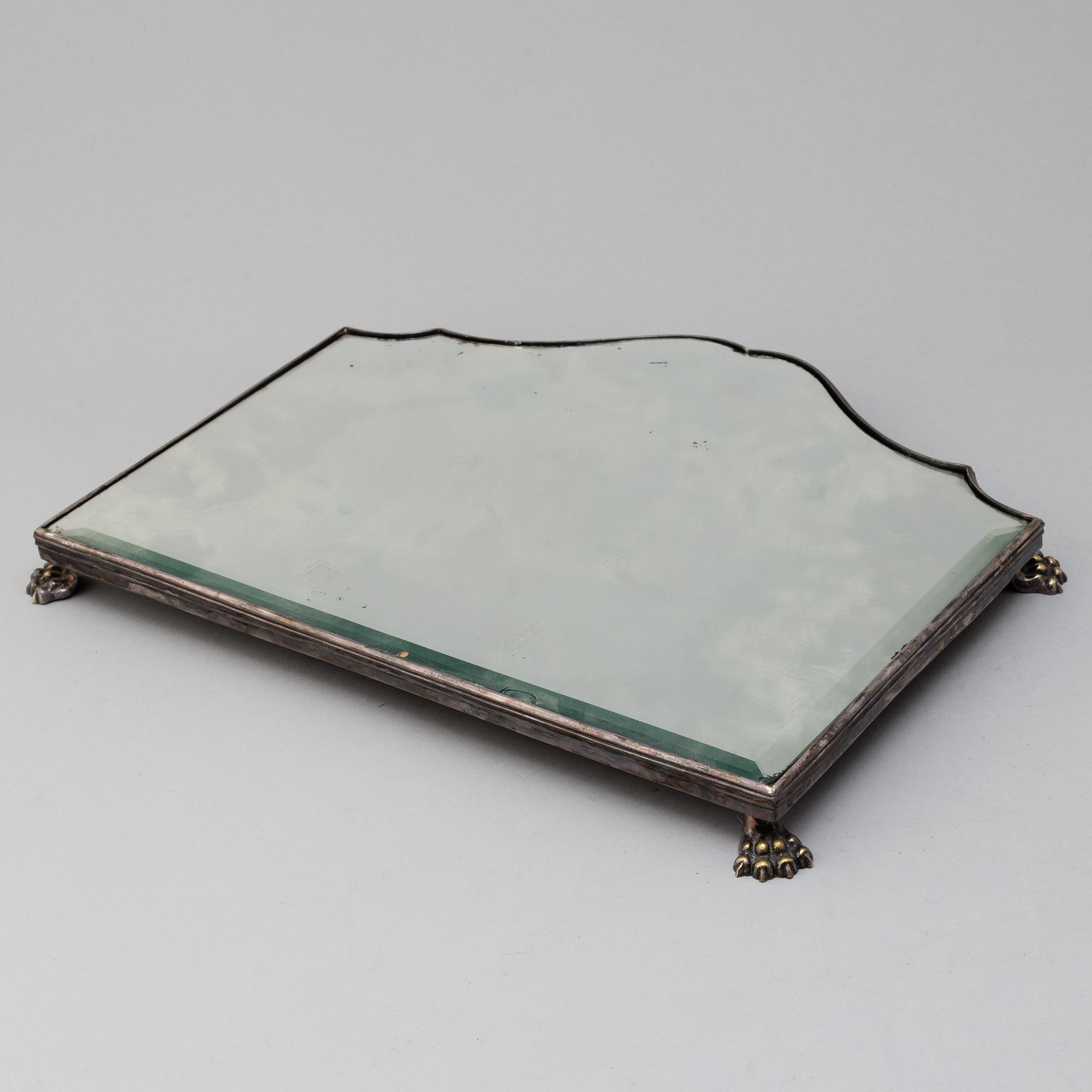 BORDSPLATEAU, del av, argent haché, rokoko, 1700-talets andra hälft.